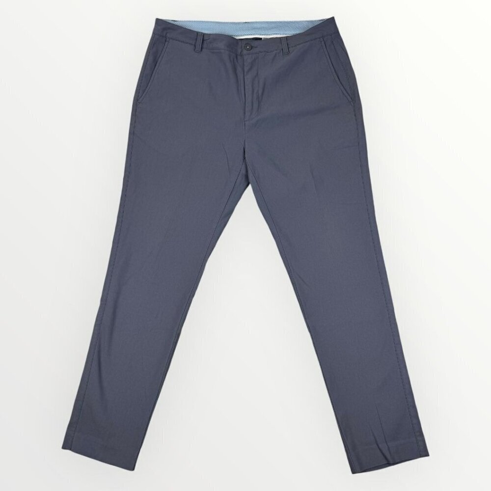 FootJoy Thermoseries Mens Golf Performance Stretch Tapered Flat Front Pants Blue